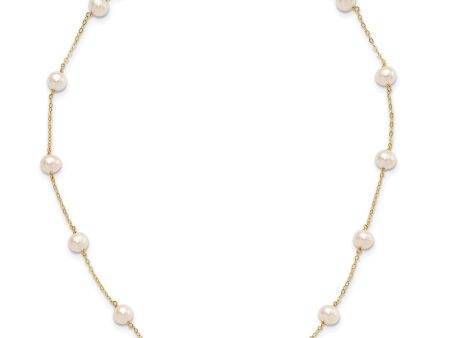 14K Yellow Gold Fresh Water Cultured 6mm Pearl 12-station Necklace, 16  Online Sale