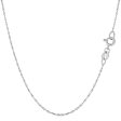 10k White Gold Rope Chain Necklace, 0.6mm Online Hot Sale