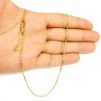 10k Yellow Gold Adjustable Sparkle Link Chain Necklace, 1.5mm, 22  Online Hot Sale