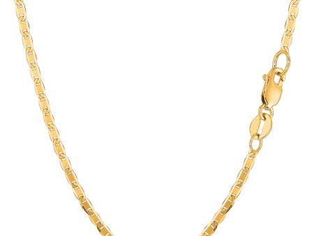 10k Yellow Gold Mariner Link Chain Necklace, 2.3mm Sale