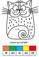 Addition Doubles and Near Doubles - Cat coloring Online now