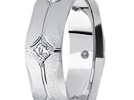 0.30ctw Diamond 14K Gold  Wedding Band (10mm) - (F - G Color, SI2 Clarity) For Sale