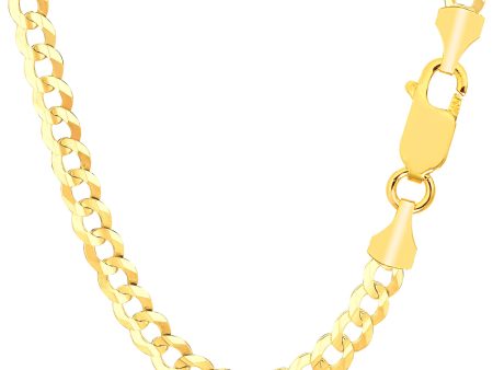 10k Yellow Gold Comfort Curb Chain Necklace, 5.7mm Discount