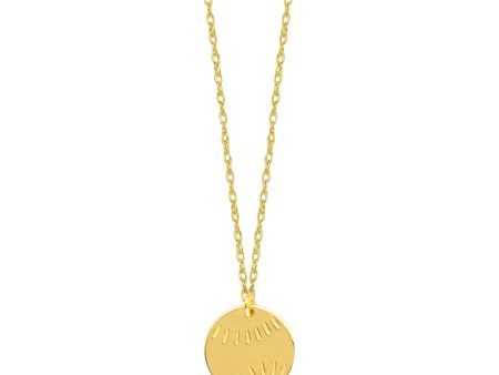 14K Yellow Gold Mini Baseball Necklace, 16  To 18  Adjustable Discount