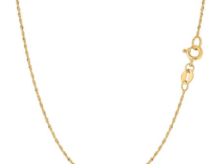 10k Yellow Gold Singapore Chain Necklace, 0.8mm For Cheap