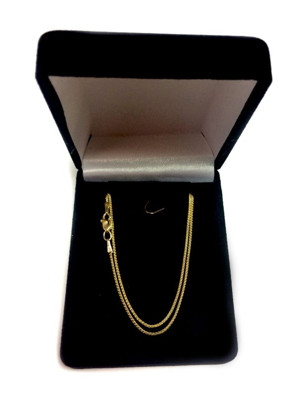 10k Yellow Gold Wheat Chain Necklace, 1.0mm Hot on Sale