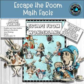 Breakout game I Escape from Wonderland Math Facts I grades 3-5 Sale