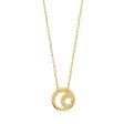 14K Yellow Gold Mini Moon And Star Pendant Necklace, 16 To 18 Inches Adjustable Cheap