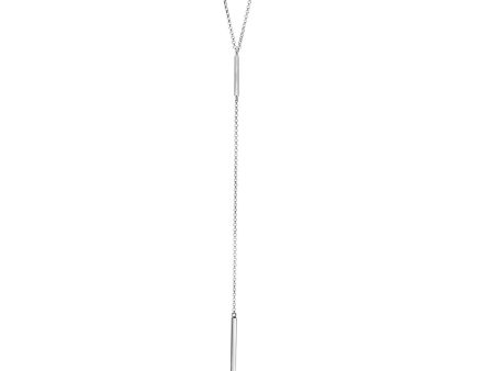 Sterling Silver Hanging Bar Pendant Necklace, 18  Discount