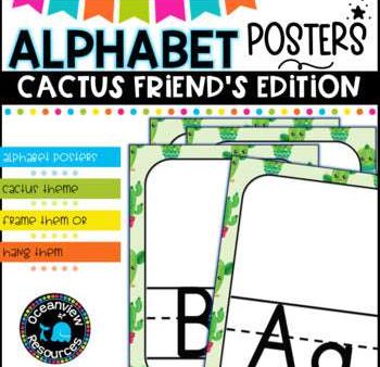 Alphabet Posters - CACTUS FRIENDS Discount