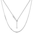 10k White Gold Adjustable Box Link Chain Necklace, 0.85mm, 22  Cheap