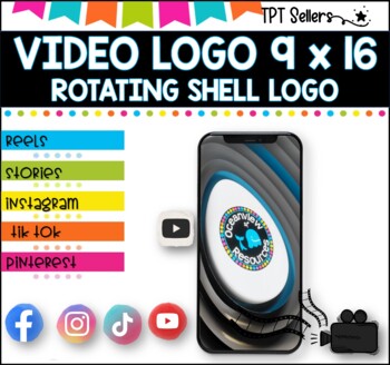 VIDEO LOGO - VERTICAL  9 x 16 for Social Media and Pinterest I Rotating Shell Discount