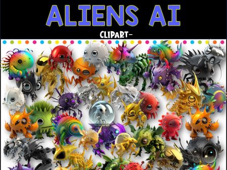 AMAZING ALIENS- CLIPART 40 png files AI GENERATED Online