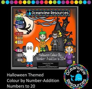 Addition to 20 -Halloween Themed Colour by Number- For Discount