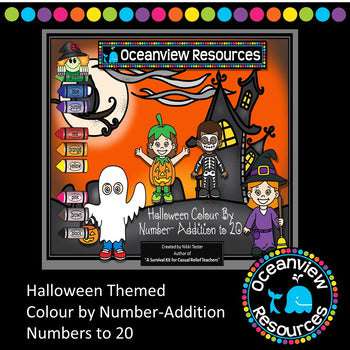 Addition to 20 -Halloween Themed Colour by Number- For Discount