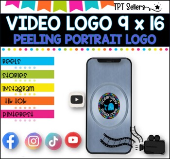 VIDEO LOGO-VERTICAL 9 x 16 for Social Media and Pinterest I Peeling Reveal Sale